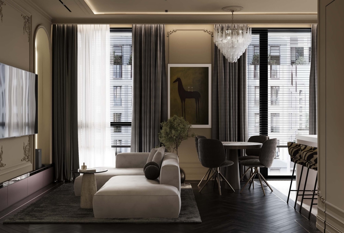 ЖК Шагал в стиле современной классики 72,9&nbsp;м&sup2;